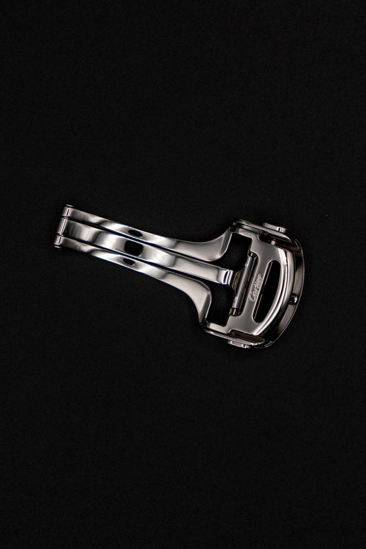 Cartier folding clasp NOS (Steel Deployment Clasp / Buckle) for Cartier Santos leather strap 12 mm
