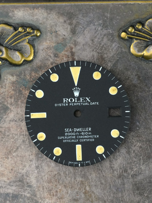 Rolex dial Matt black MKI for Sea-Dweller 1665 Tritium