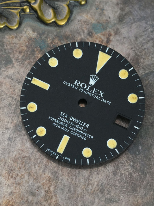 Rolex dial Matt black MKI for Sea-Dweller 1665 Tritium