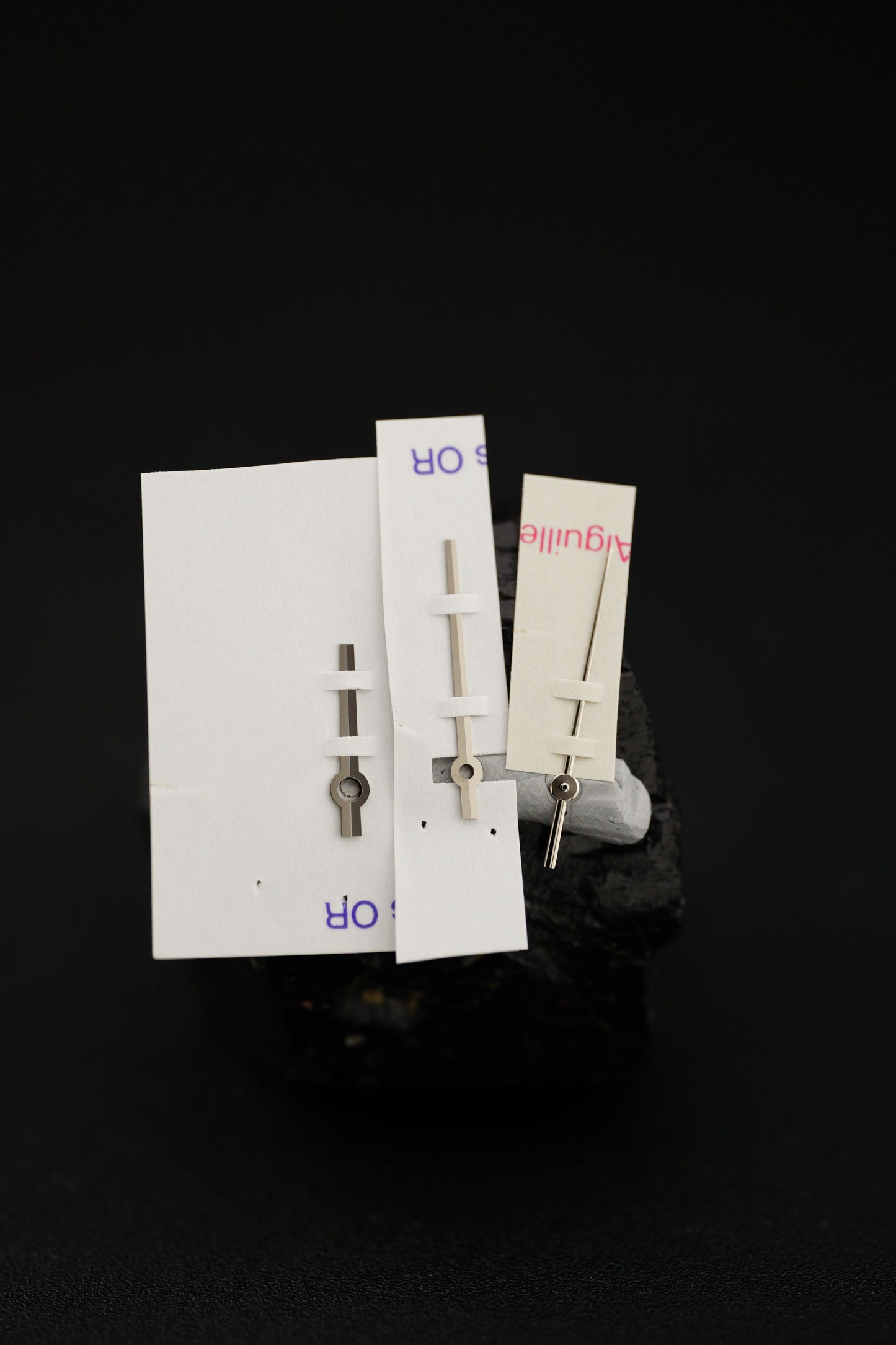 Rolex NOS handset ‘No Lume’ for Datejust 1601/9 white gold for stone dials