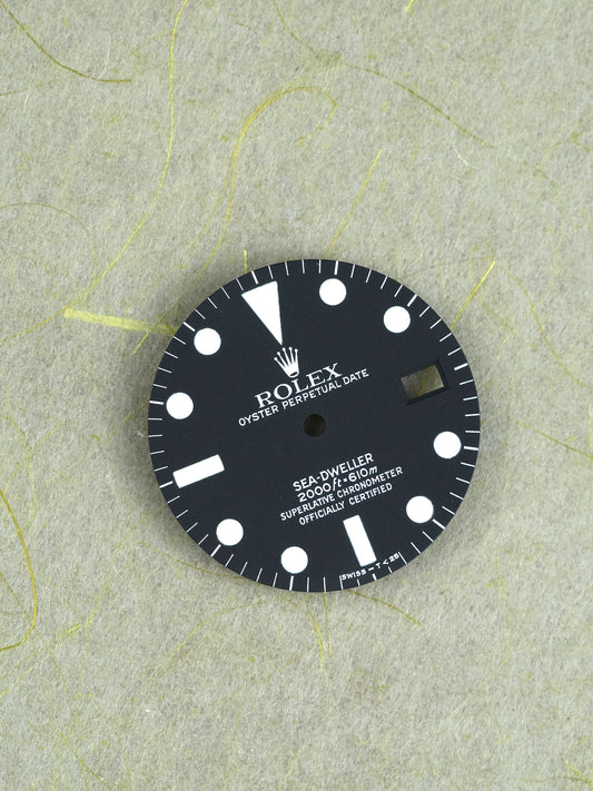 Rolex Dial black matte MKIV for Sea-Dweller 1665 Tritium