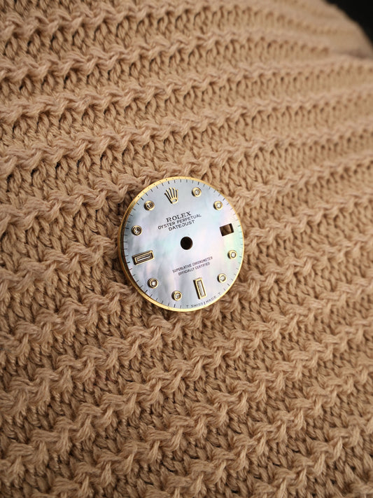 Rolex NOS mother-of-pearl dial with diamonds for Datejust 28mm | 26mm 69173 | 79173 | 79178 | 69178 | 179173 | 179178 Tritium