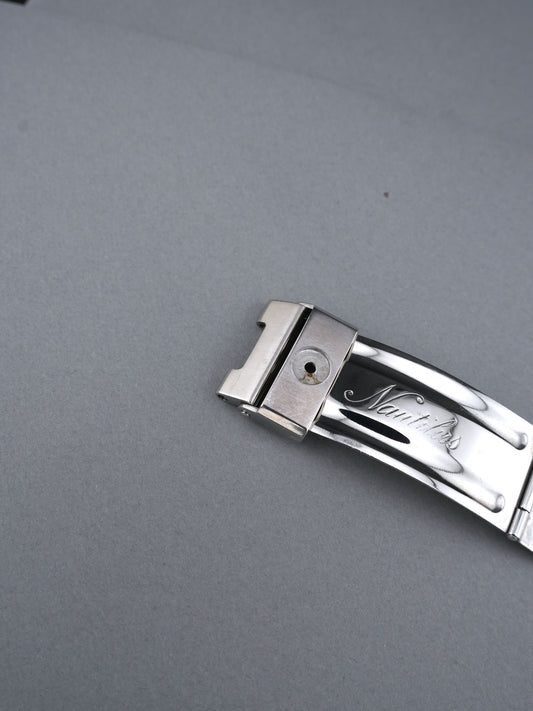 Patek Philippe ‘Big Logo’ folding clasp in steel and gold for the Nautilus 3700