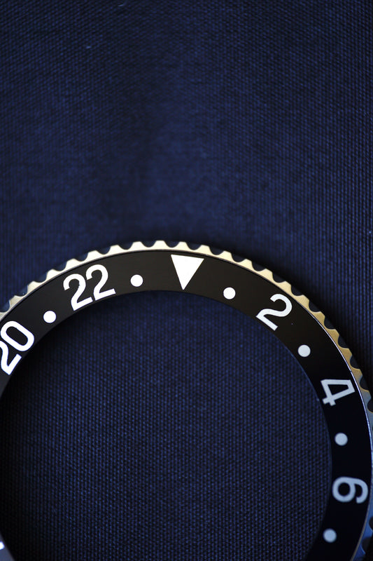 Rolex NOS "Fat Font" Lünette | Inlay | Insert komplett (complete bezel) für GMT 1675 | 16750