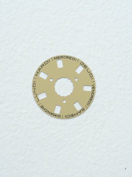 Rolex NOS Tagesscheibe "Französisch" beige für Kaliber 3155