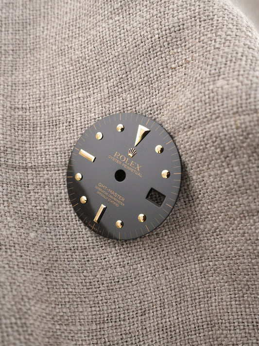Rolex Zifferblatt Schwarz „Nipple Dial“ für GMT-Master Ref. 1675/3 | 1675/8 Tritium