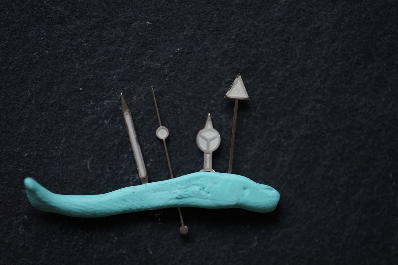 Rolex Light cream Tritium Zeiger / hands für Explorer 16570 & GMT 16750 / 16700 / 16710