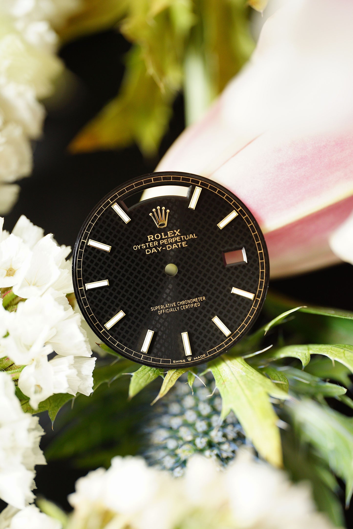 Rolex Zifferblatt Schwarz Index für Day-date 40mm 228238 | 228348