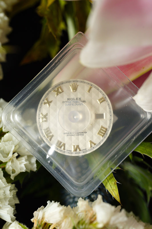 Rolex NOS "Pyramid" Dial in beige cream for OP Datejust 16013 | 16018 | 16233 | 16238