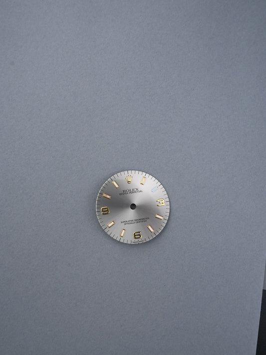 Rolex Silber Zifferblatt für Oyster Perpetual Medium Gelbgold
