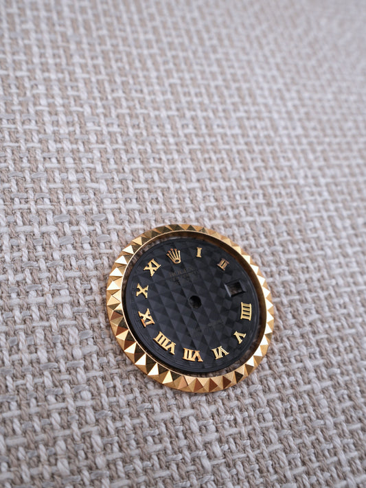 Rolex Pyramid Zifferblatt & Lünette für Lady-Datejust 69173 | 69178 26 mm Gelbgold