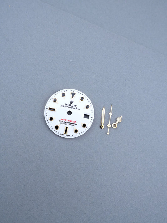 Rolex Zifferblatt weiß inkl. Zeigersatz für Yacht-Master 69623 | 29mm