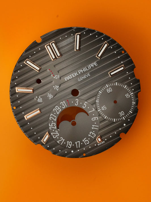 Patek Philippe Zifferblatt grau für rosegold Nautilus 5712R