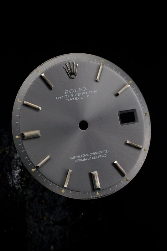Rolex Zifferblatt (Grey Dial) für OP Datejust 36mm 1601 | 1603 Tritium