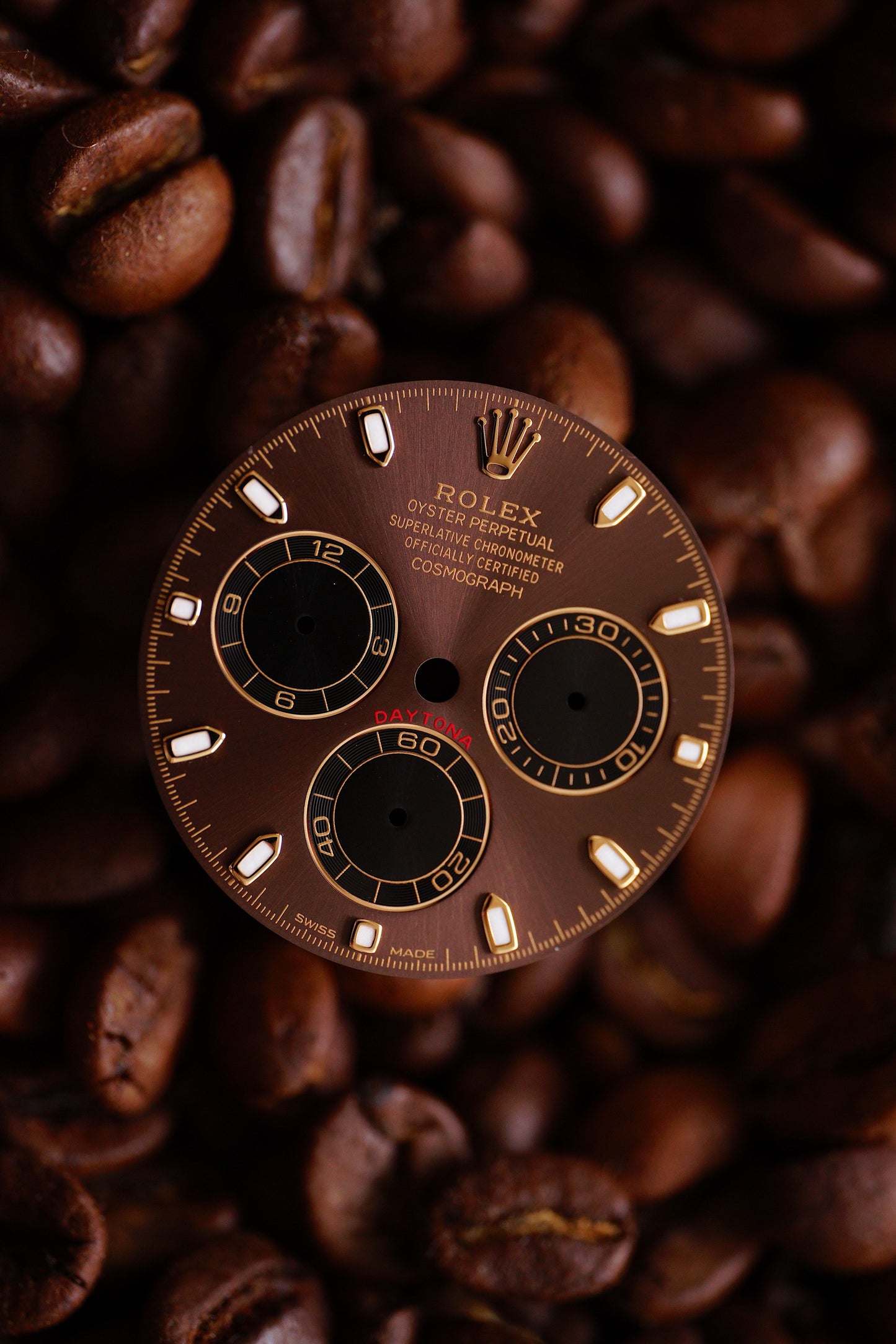 Rolex Chocolate index Zifferblatt für Cosmograph Daytona rose gold 116505 (LN) / 116515 (LN)