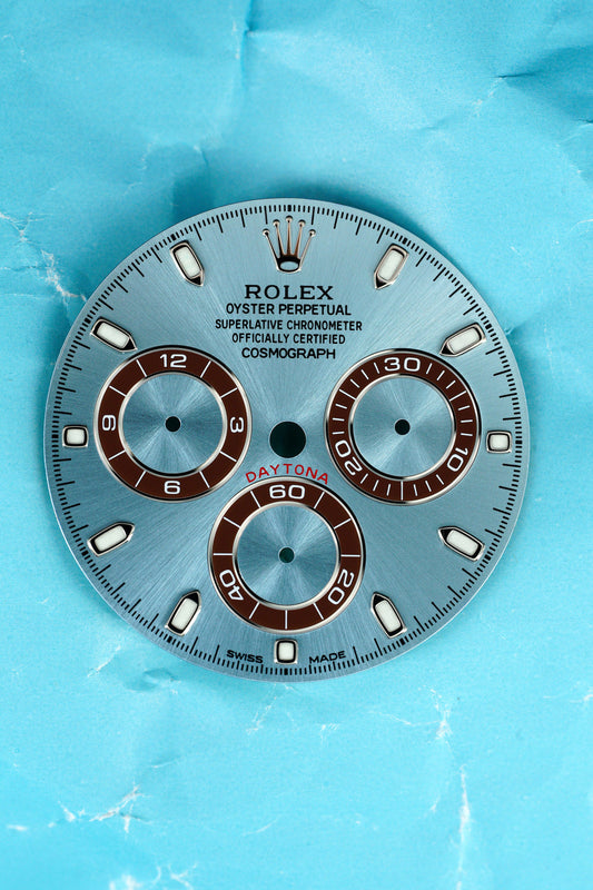 Rolex Dial ,,Ice Blue'' for Platin Daytona 116506 | 116520 | 116509 and others Chromalight