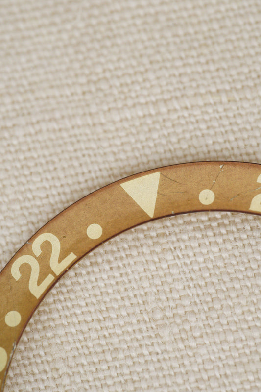 Rolex Fat Font Inlay | Insert | Einlage für GMT-Master 1675/3 1675/8 Tiger eye | root beer faded