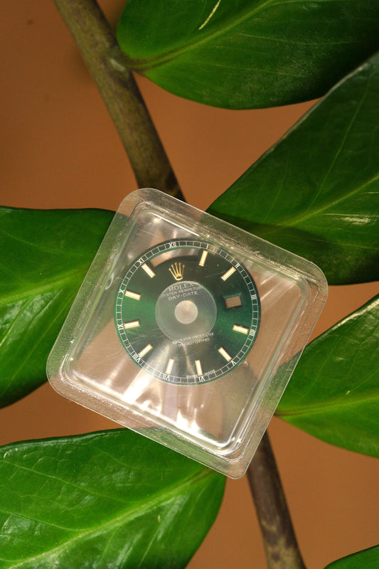 Rolex NOS Zifferblatt grün für Day-Date 36 mm 118238 | 18238 | 128238 Luminova im Blister