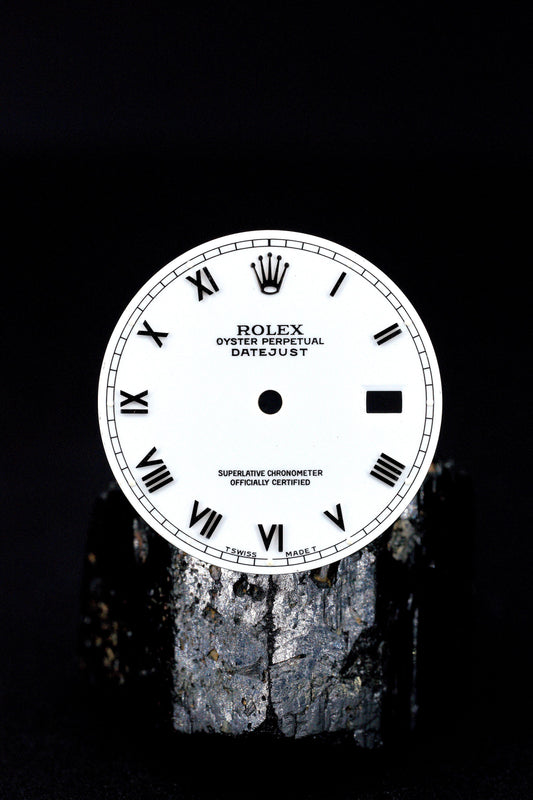 Rolex Dial ,,White Roman'' for OP Datejust 16000 | 16200 | 16014 | 16234 Tritium