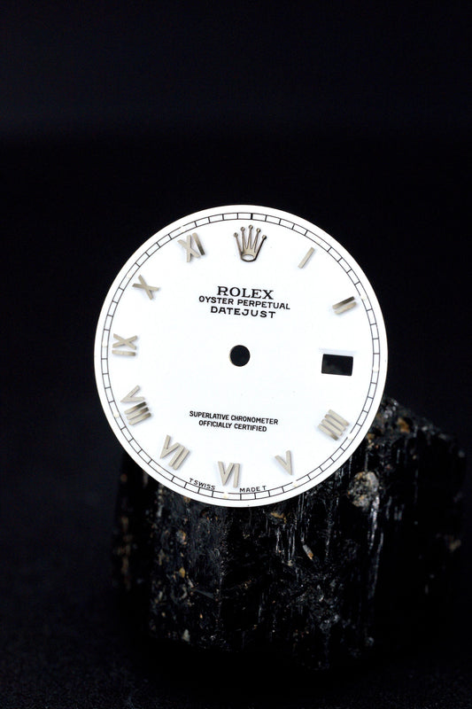 Rolex Dial ,,White Roman'' for OP Datejust 16000 | 16200 | 16014 | 16234 Tritium