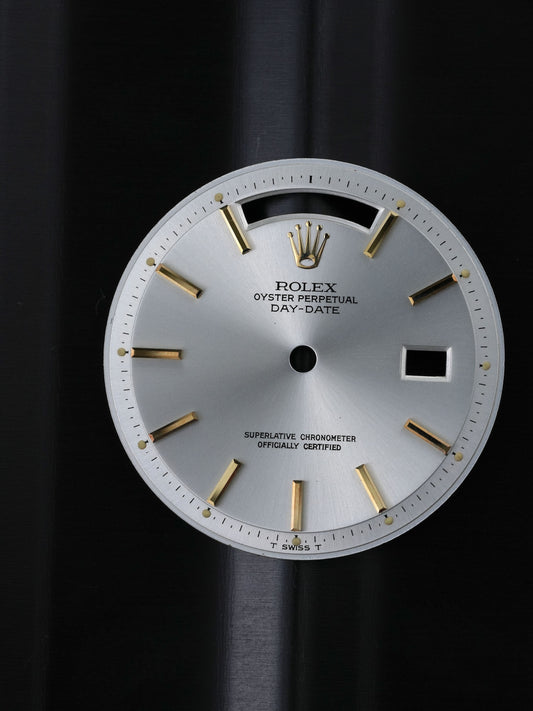 Rolex NOS dial silver for OP Day-Date 1803 | 1802 | 1806 | 1807 Zinc Sulfide
