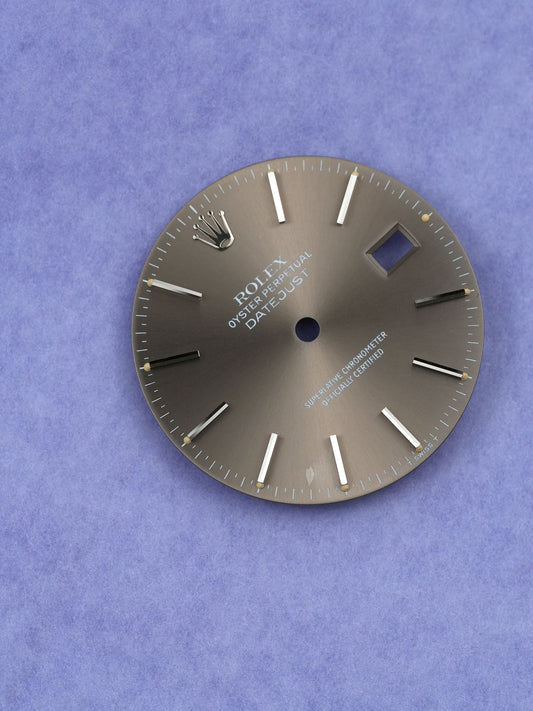 Rolex graues Tritium-Zifferblatt für Oyster Perpetual Datejust 36 mm 16000 | 16014 | 16200 | 16234
