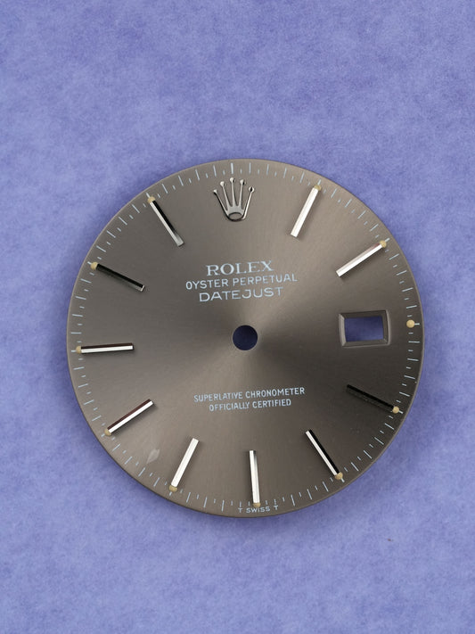 Rolex graues Tritium-Zifferblatt für Oyster Perpetual Datejust 36 mm 16000 | 16014 | 16200 | 16234