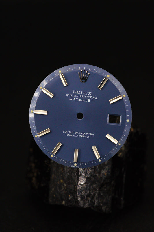 Rolex Zifferblatt Blau für Op Datejust 36 mm 1600 | 1601 | 1603 Tritium