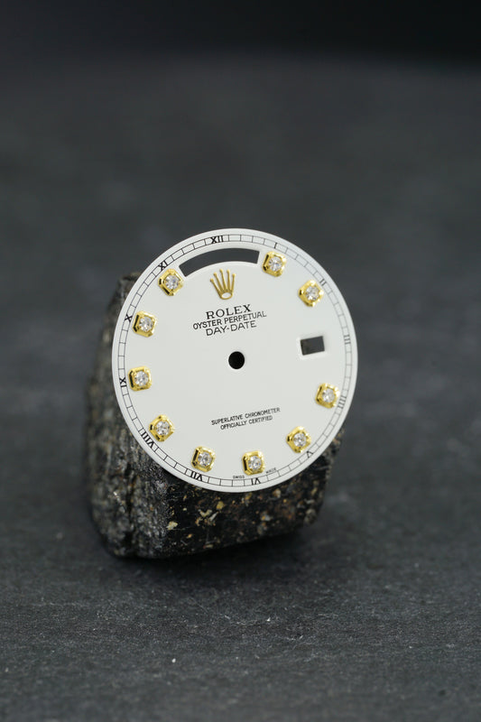 Rolex Rare Diamond Dial with unique cut for OP Day-Date 36 mm 18038 | 18238 "Singer Dial" including hands