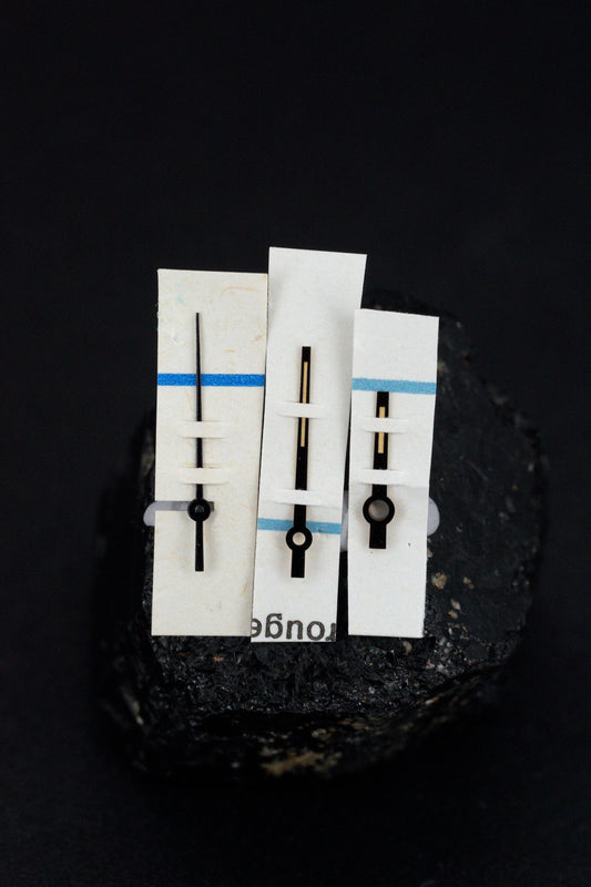 Rolex NOS "Buckley" Zeigersatz Schwarz für Datejust 16000 | 16030 | 16014 | 17000 | 17014 | 17013 Trtitum