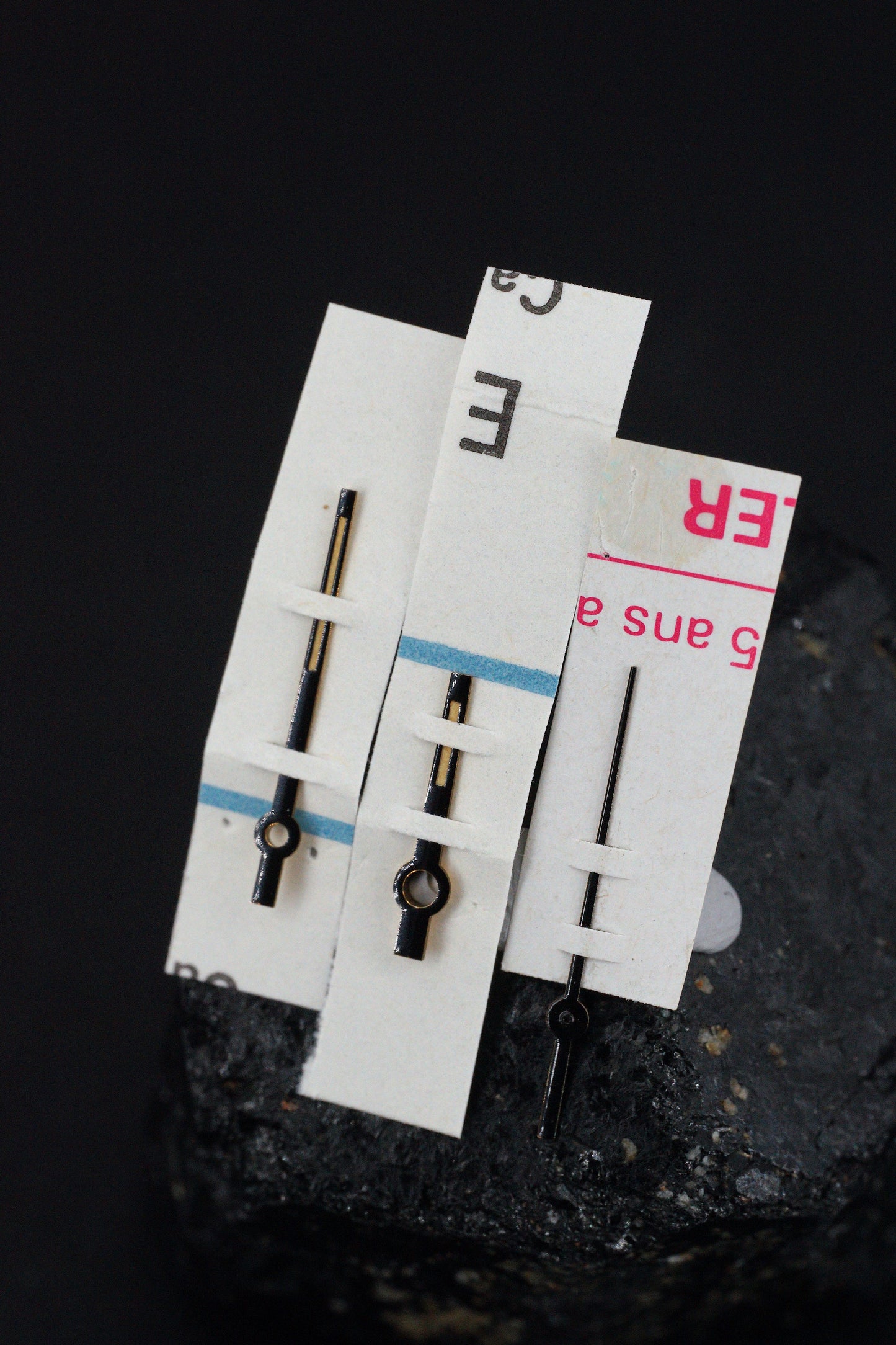 Rolex NOS "Buckley" Black Hand Set for Datejust 16000 | 16030 | 16014 | 17000 | 17014 | 17013 Tritium