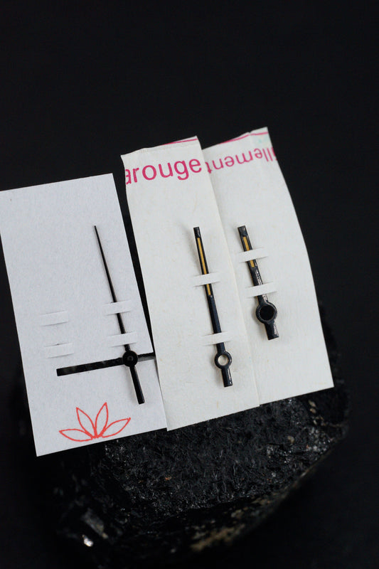 Rolex NOS "Buckley" Handset Black for Datejust 16000 | 16030 | 16014 | 17000 | 17014 | 17013 Tritium