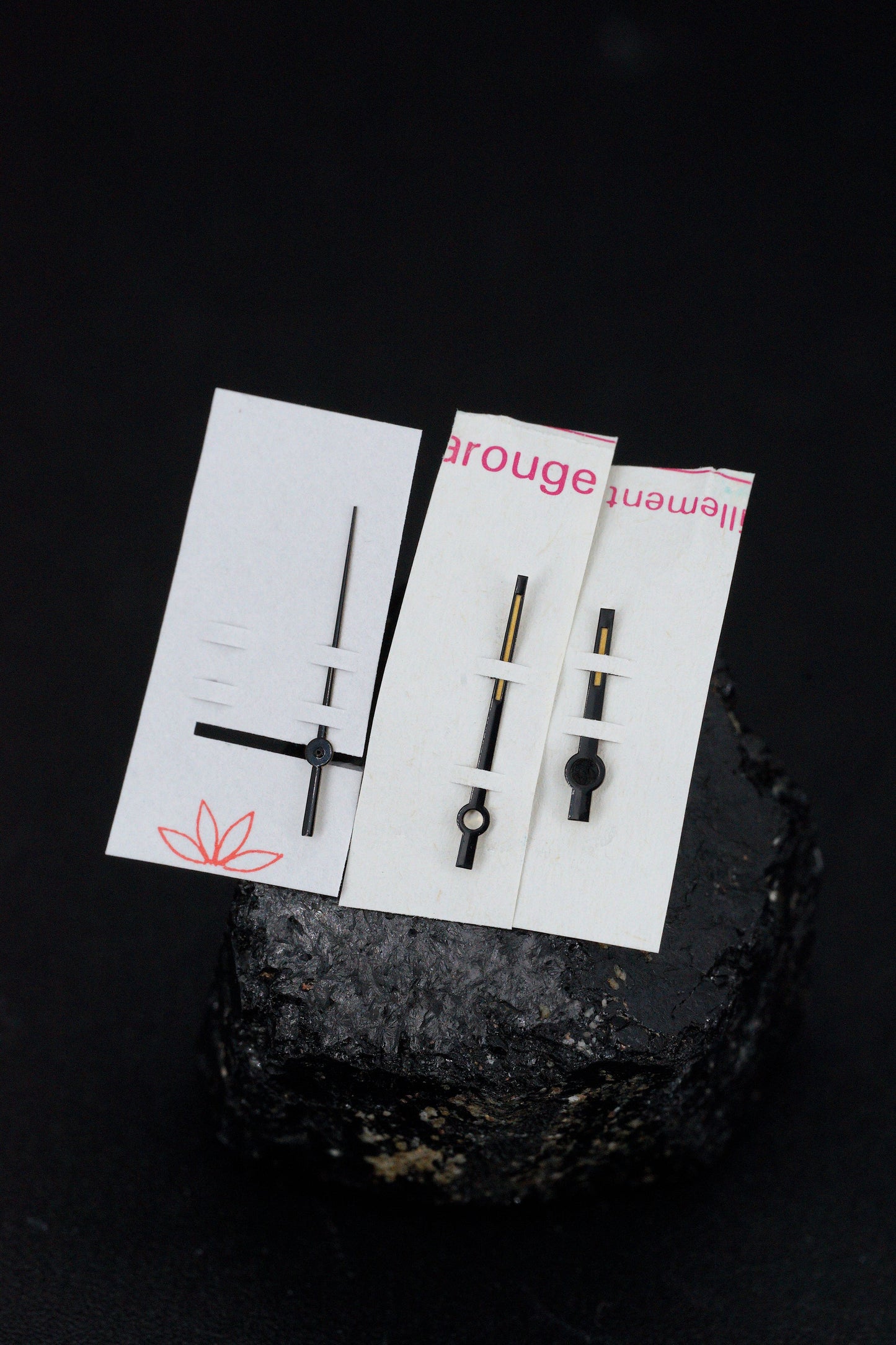 Rolex NOS "Buckley" Handset Black for Datejust 16000 | 16030 | 16014 | 17000 | 17014 | 17013 Tritium