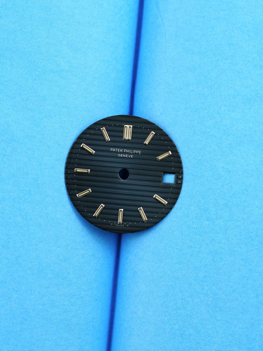 Patek Philipp sigma Blue Dial' for Nautilus 3800 steel & platinum tritium