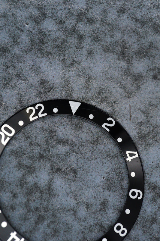 Rolex Inlay | Insert | Einlage Schwarz für GMT-Master 1675 | 16750 Plexi Modelle Serif