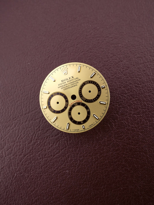 Rolex NOS Zifferblatt Gold 5 Digit für Zenith Cosmograph Daytona 16523 | 16528