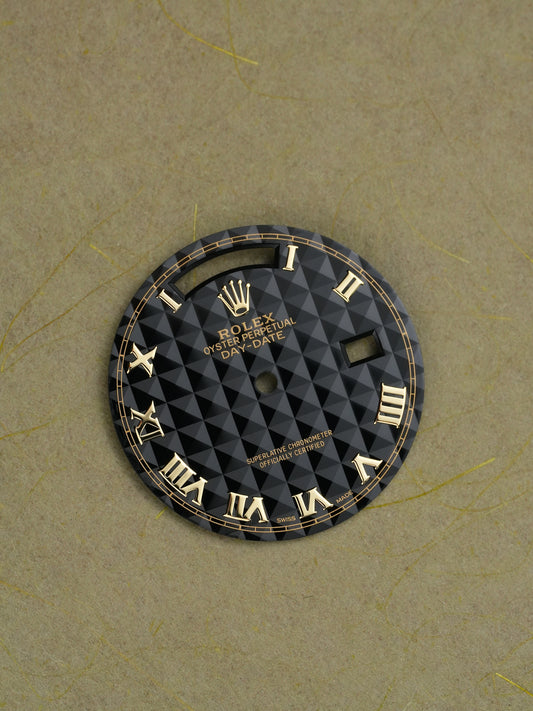 Rolex “Pyramid” black dial for Day-Date 36 mm 18238 | 18038 | 118238