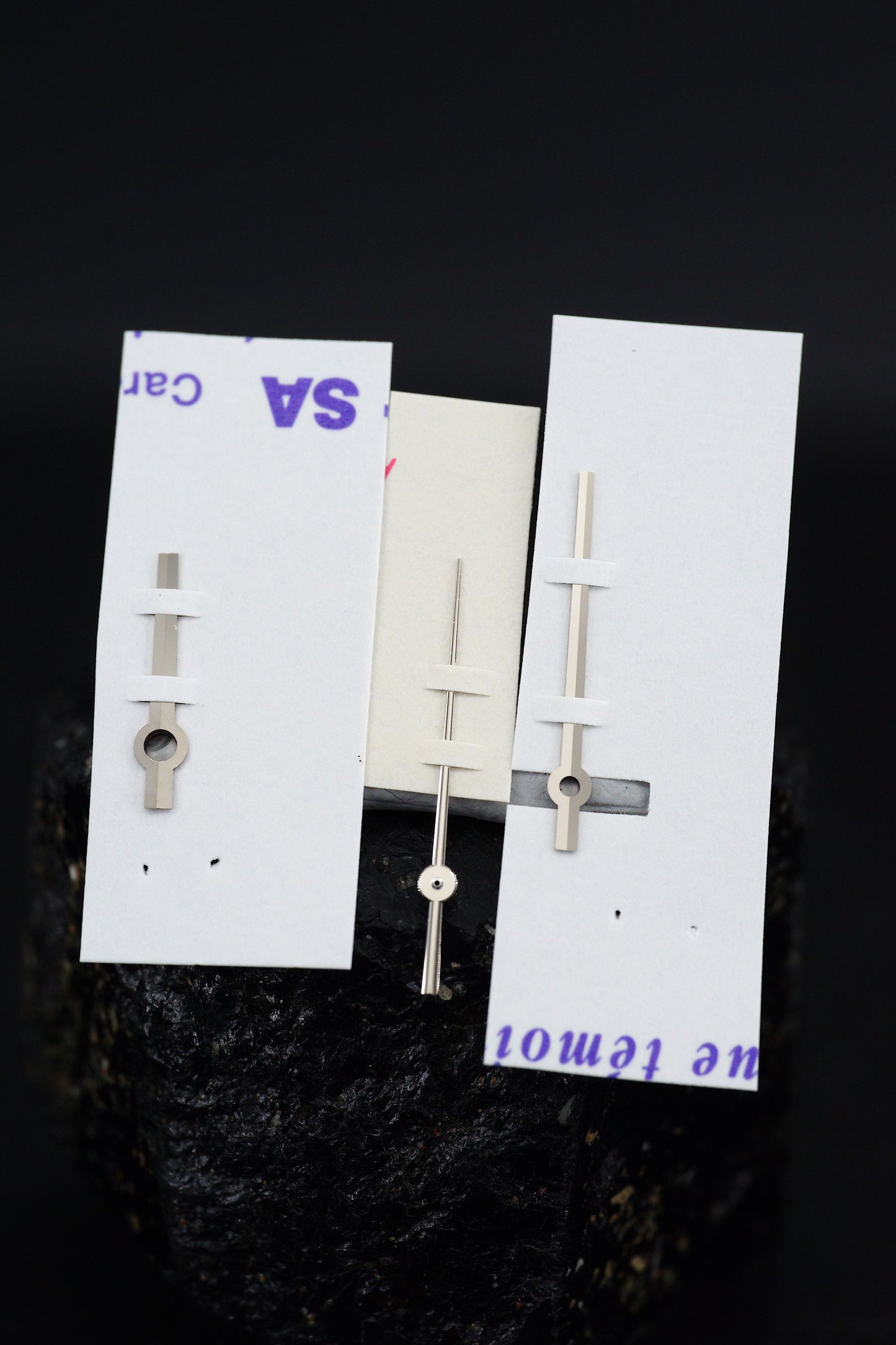 Rolex NOS No Lume “Stone Dial” Hand Set for DateJust 1601/9 white gold