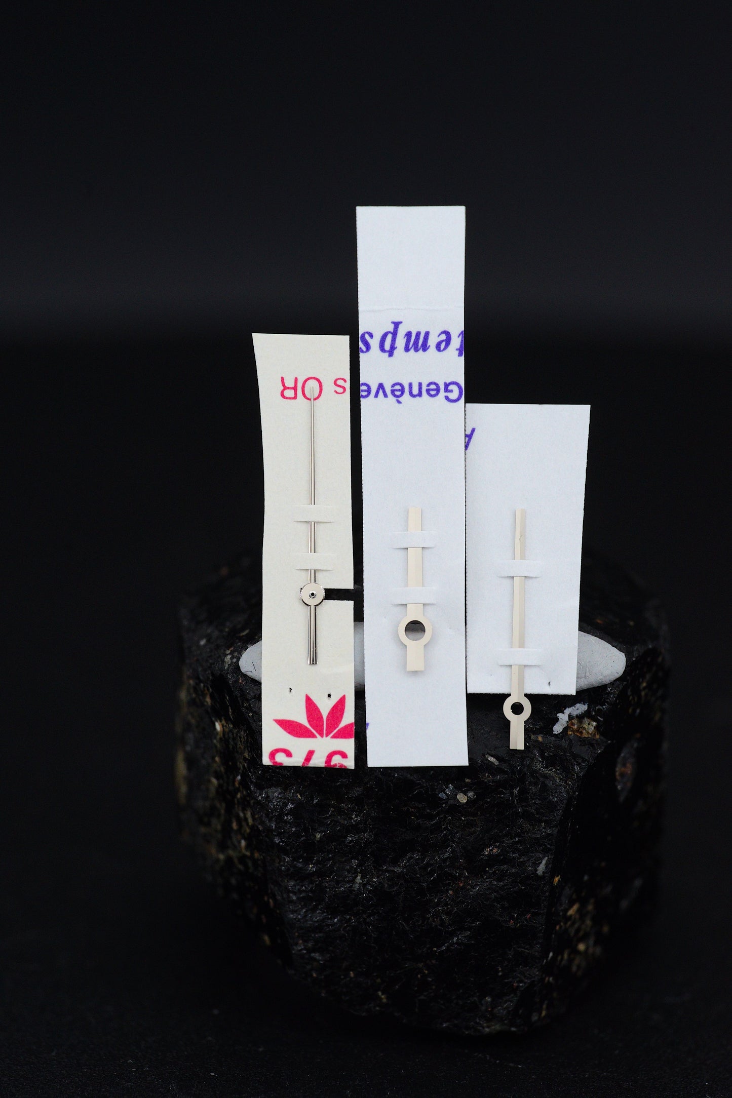 Rolex NOS No Lume “Stone Dial” Hand Set for DateJust 1601/9 white gold