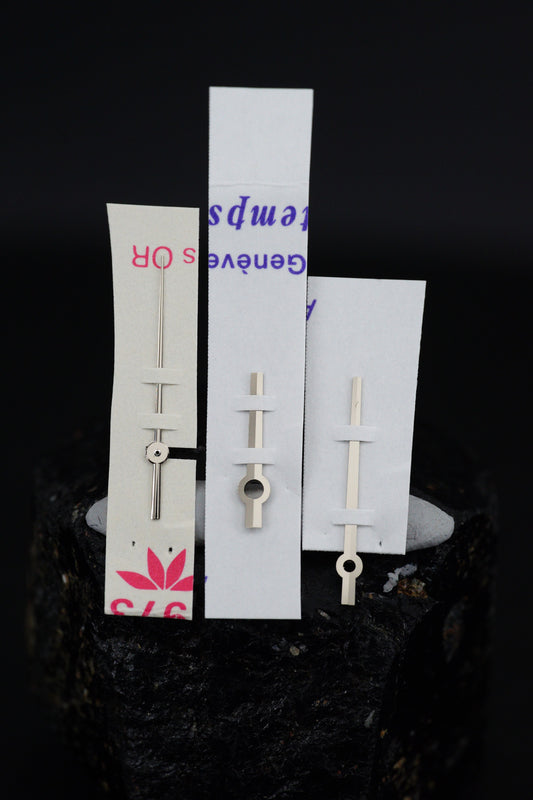 Rolex NOS No Lume Steinzifferblatt "Stone Dial" Zeigersatz für DateJust 1601/9 Weißgold