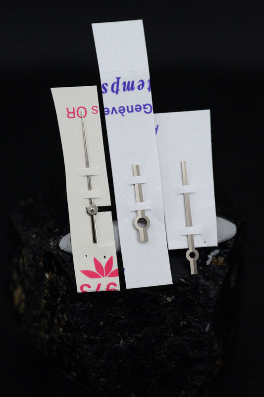 Rolex NOS No Lume Steinzifferblatt "Stone Dial" Zeigersatz für DateJust 1601/9 Weißgold