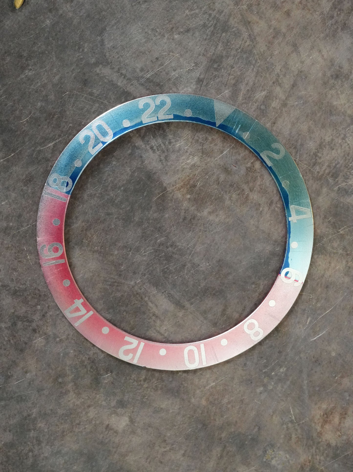 Rolex Inlay | Insert Mega fat font Pepsi Red back Serif “Ghost Effect” for GMT-Master 1675 | 16750