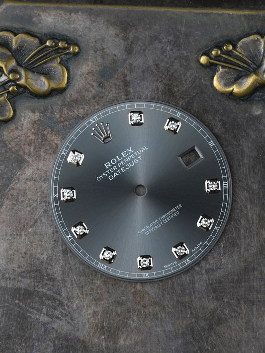 Rolex Diamond Dial Grey for OP Datejust 41mm 126334 | 126300