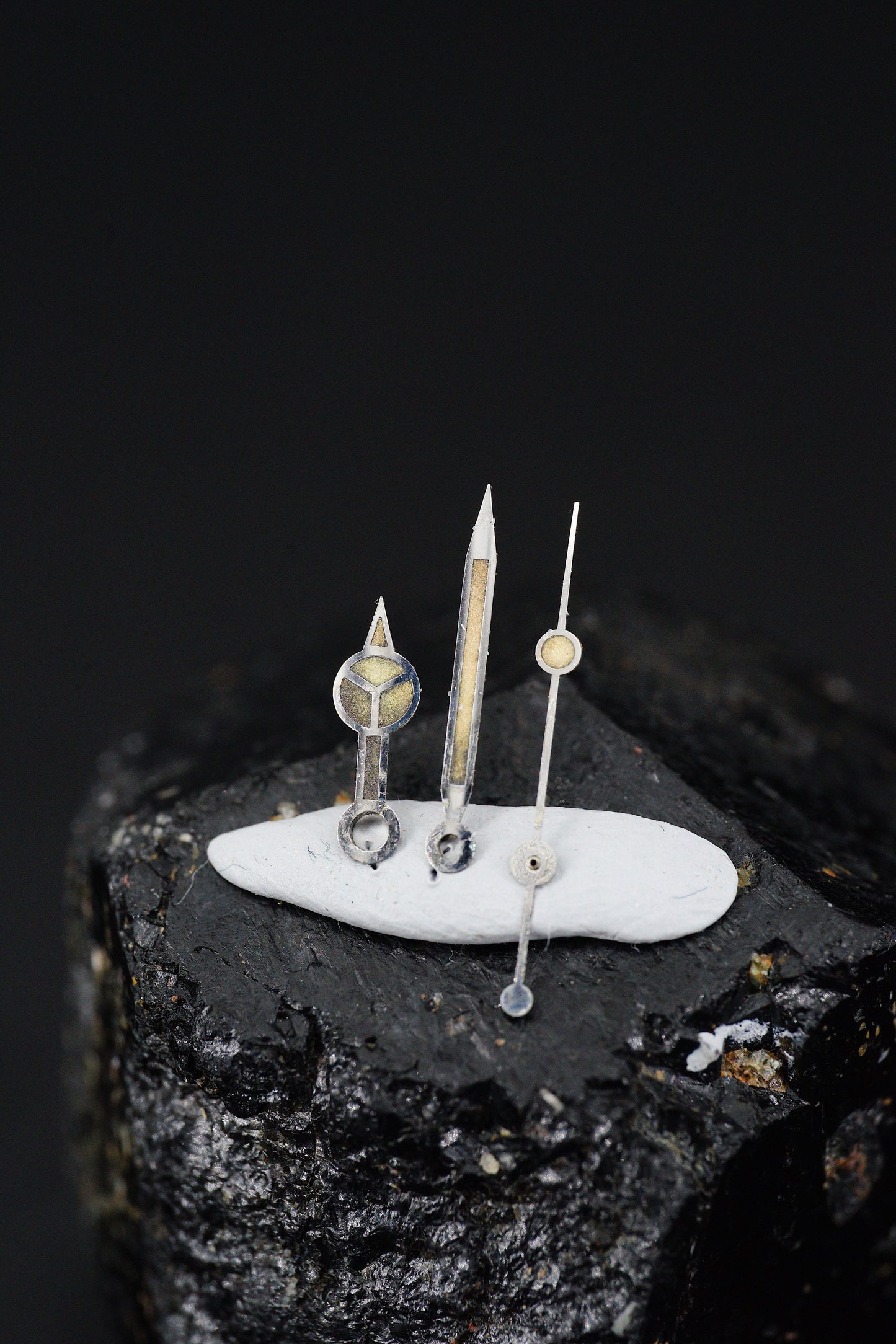 RARE - Rolex curved Zinc | Zinc Sulfide hand set for early Submariner 5512 | 5513 64-68