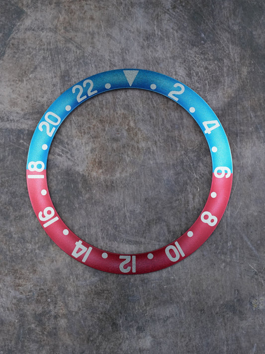 Rolex Inlay | Insert faded Pepsi Red Back non Serif extreme fat Font for GMT-Master 1675 | 16750