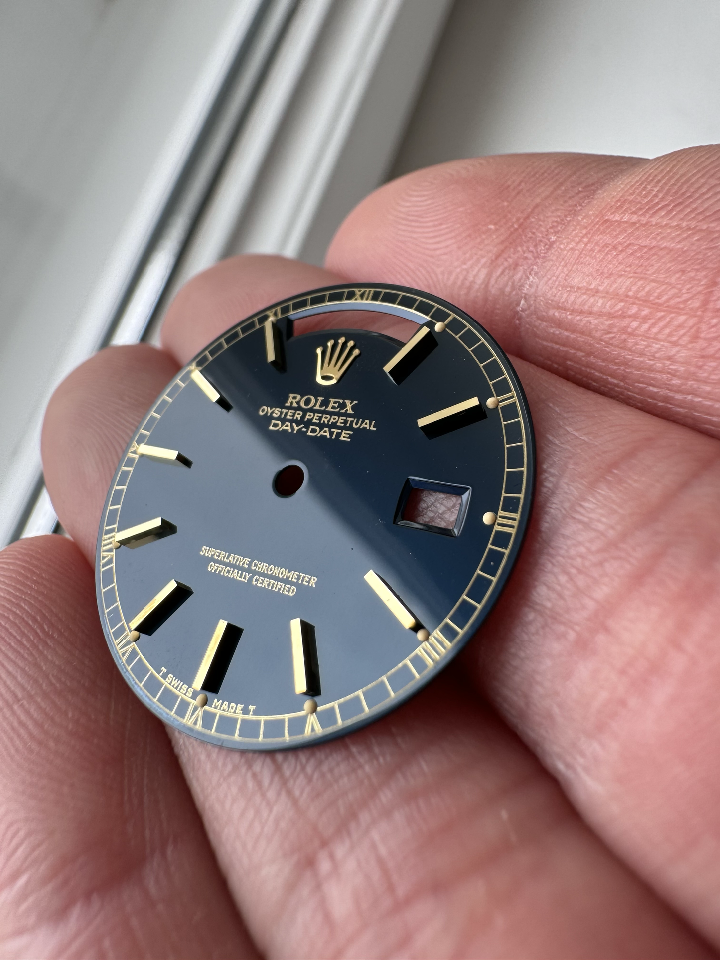 Rolex Zifferblatt „Petroleum | Royal Blue“ blau für OP Day-Date 36 mm 18038 | 18238 Tritium Patina | Stella like