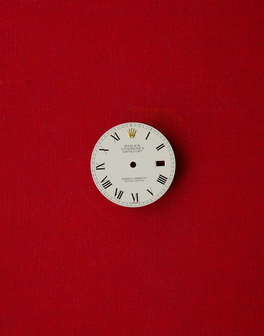 Rolex Buckley Zifferblatt weiß (white dial) für Oysterquartz Datejust 36 mm 17013