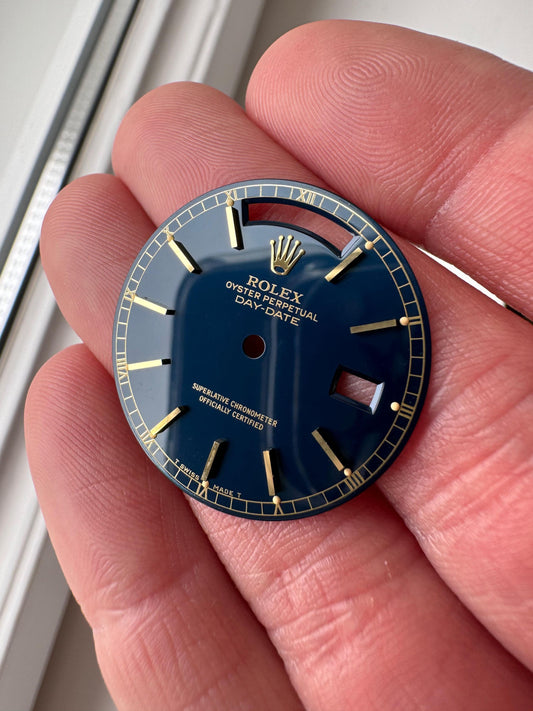 Rolex Zifferblatt „Petroleum | Royal Blue“ blau für OP Day-Date 36 mm 18038 | 18238 Tritium Patina | Stella like