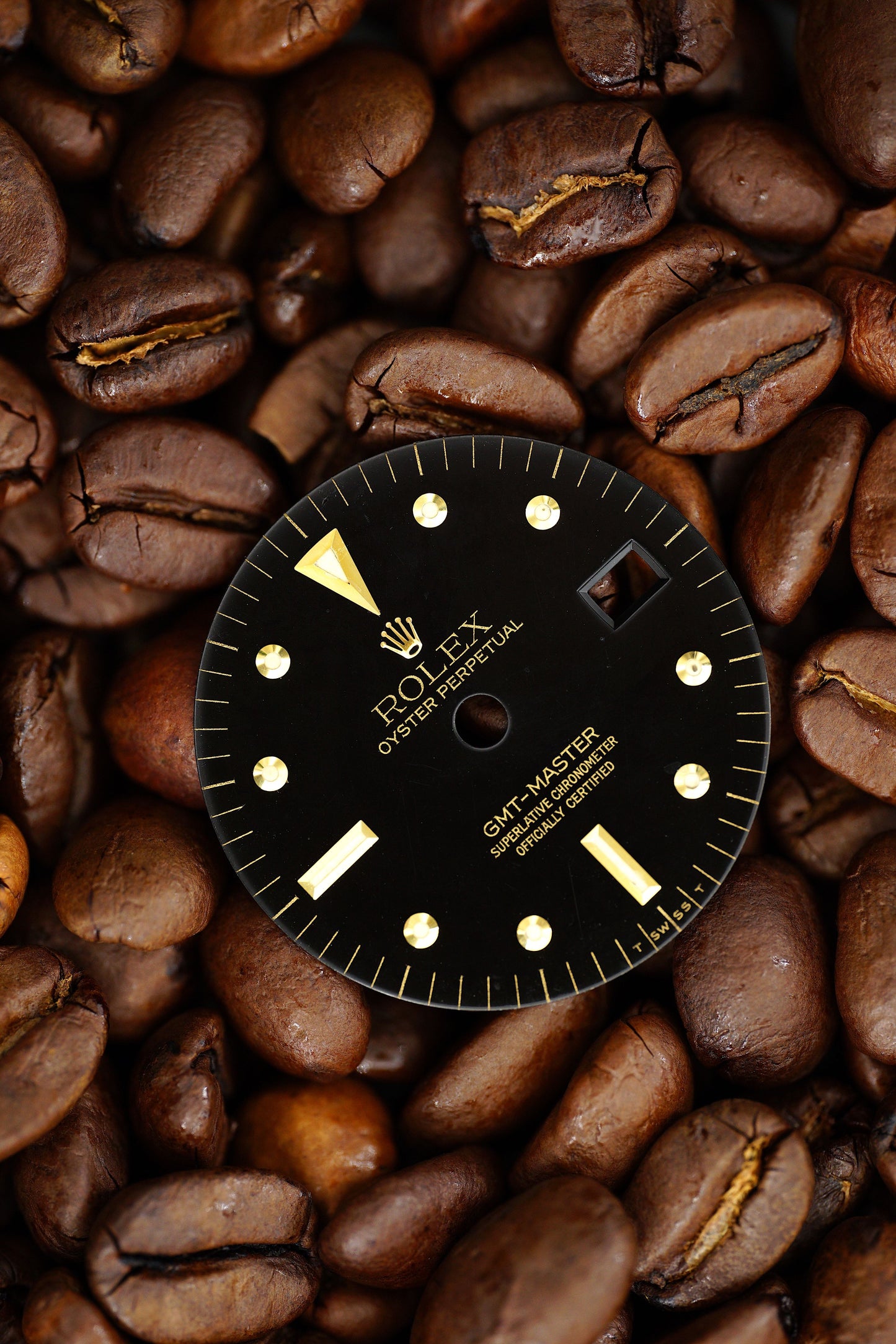 Rolex "Nipple Dial" dial black for GMT-Master 1675/8 & 1675/3 Titrium