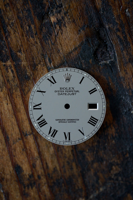 Rolex Buckley Zifferblatt grau für OP Datejust 36 mm 16234 | 16200 | 16030 | 16014